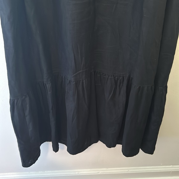 J. Jill Love Linen V Neck Button Down Maxi Dress in Black - Picture 7 of 9